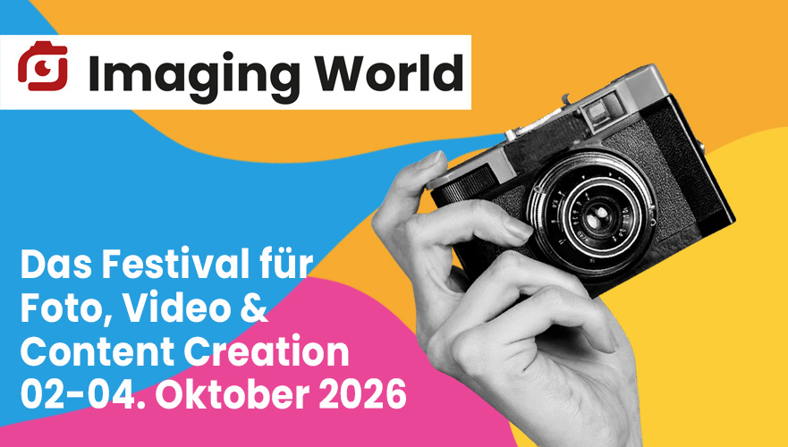Banner zur Imaging World Messe 2026 – Workshops, Fotowalks und Live-Shows für Foto- und Videoenthusiasten